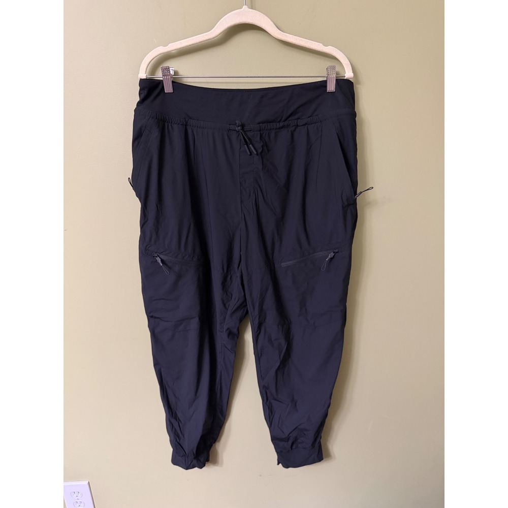 Baleaf Womens 2XL Black Cargo Joggers Hiking Athletic Pants Tech Pockets